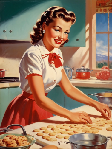 1940s-woman-baking-cookies-freewebnuaiart