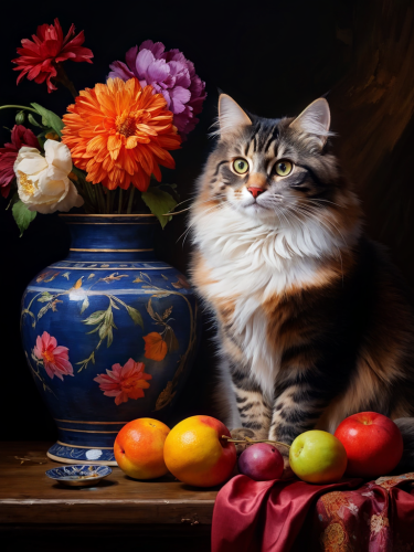 cat-and-flowers-freewebnuaiart