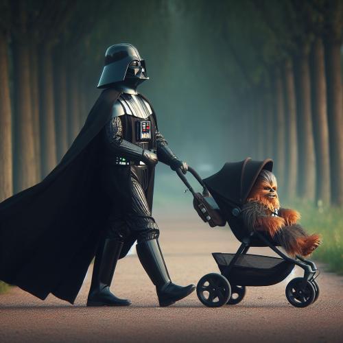 darth-vader-and-baby-chewbacca-freewebnuaiart