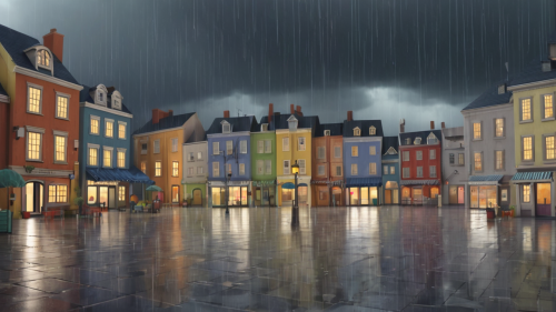 town-square-in-rain-freewebnuaiart