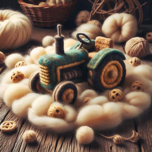 tractor-wool-felting-freewebnuaiart