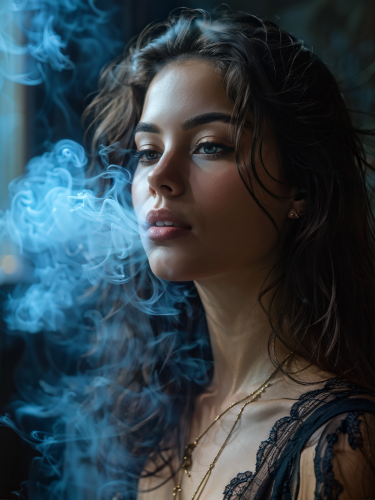 girl-in-smoke-freewebnuaiart