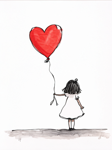 girl-and-heart-balloon-freewebnuaiart