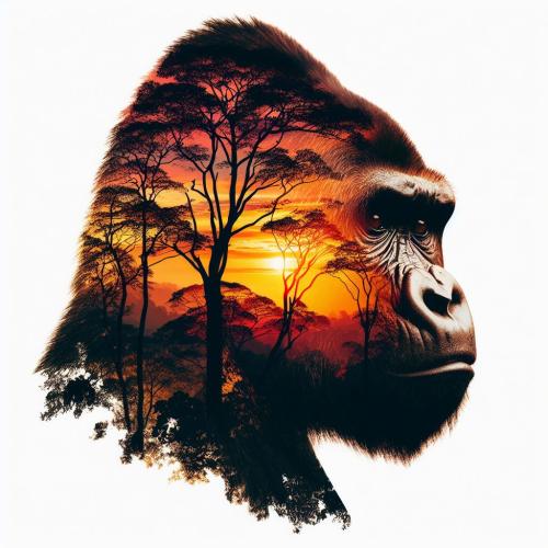 african-animal-gorilla02-freewebnu-digital-art