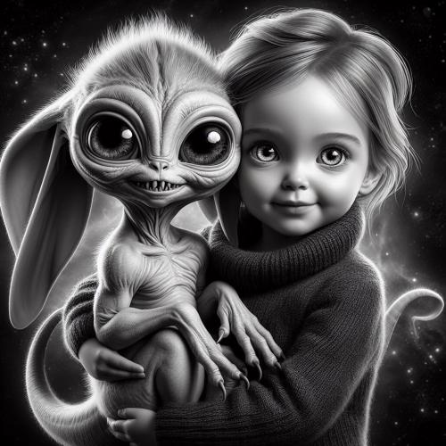 girl-and-alien-pet-freewebnu-digital-art-001