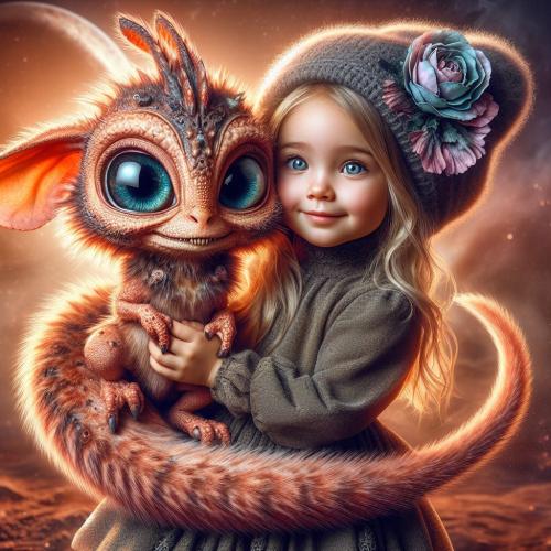 girl-and-alien-pet-freewebnu-digital-art-004