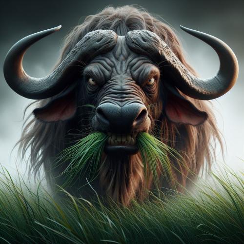 angry-animal-wilderbeast-freewebnu-digital-art