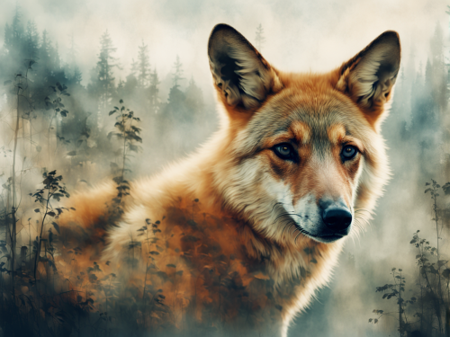 australian-fauna-dingo-freewebnu-digital-art