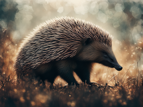 australian-fauna-echidna-freewebnu-digital-art