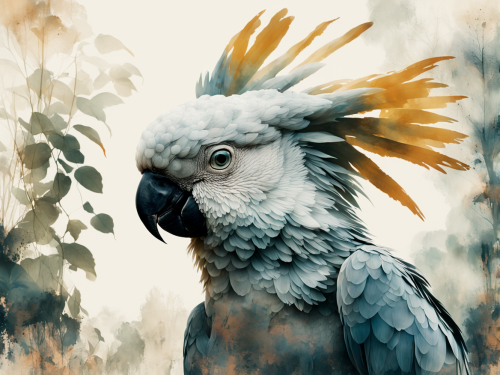 australian-fauna-gang-gang-cockatoo-freewebnu-digital-art