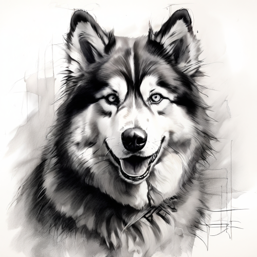 dog-breeds-alaskan-malamute-01-freewebnu-digital-art