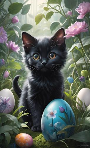 easteregg-and-kitten-freewebnu-digital-art-007