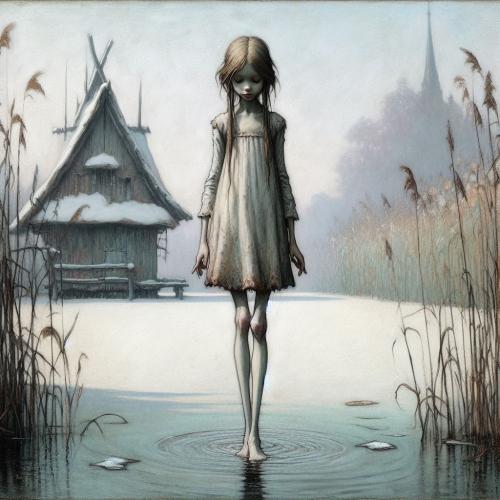 girl-at-pond-freewebnu-digital-art-005