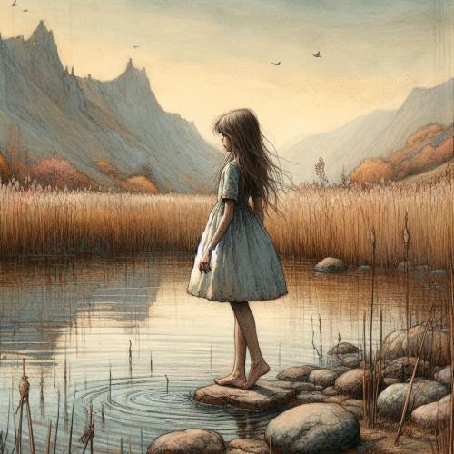 girl-at-pond-freewebnu-digital-art-007