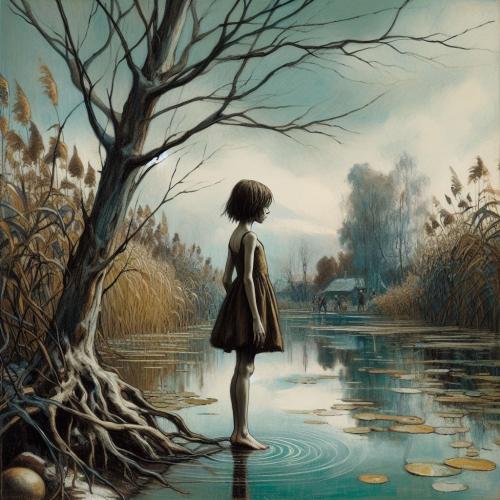 girl-at-pond-freewebnu-digital-art-011