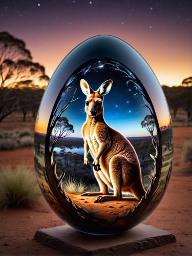 glass-egg-kangaroo-freewebnu-digital-art