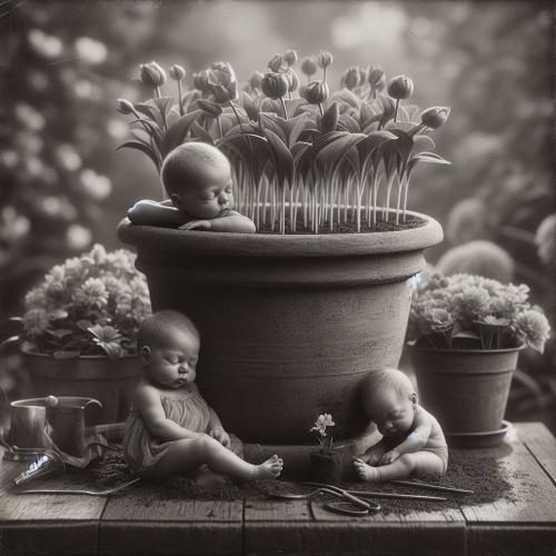 babies-in-flowerpots-freewebnu-digital-art-016