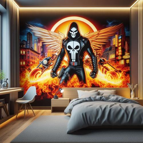 ghost-rider-bedroom-freewebnu-digital-art
