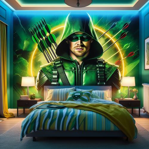 green-arrow-bedroom-freewebnu-digital-art